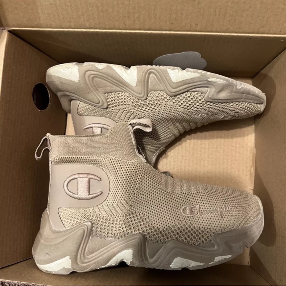 Champion Dark Khaki High-Top Sneakers